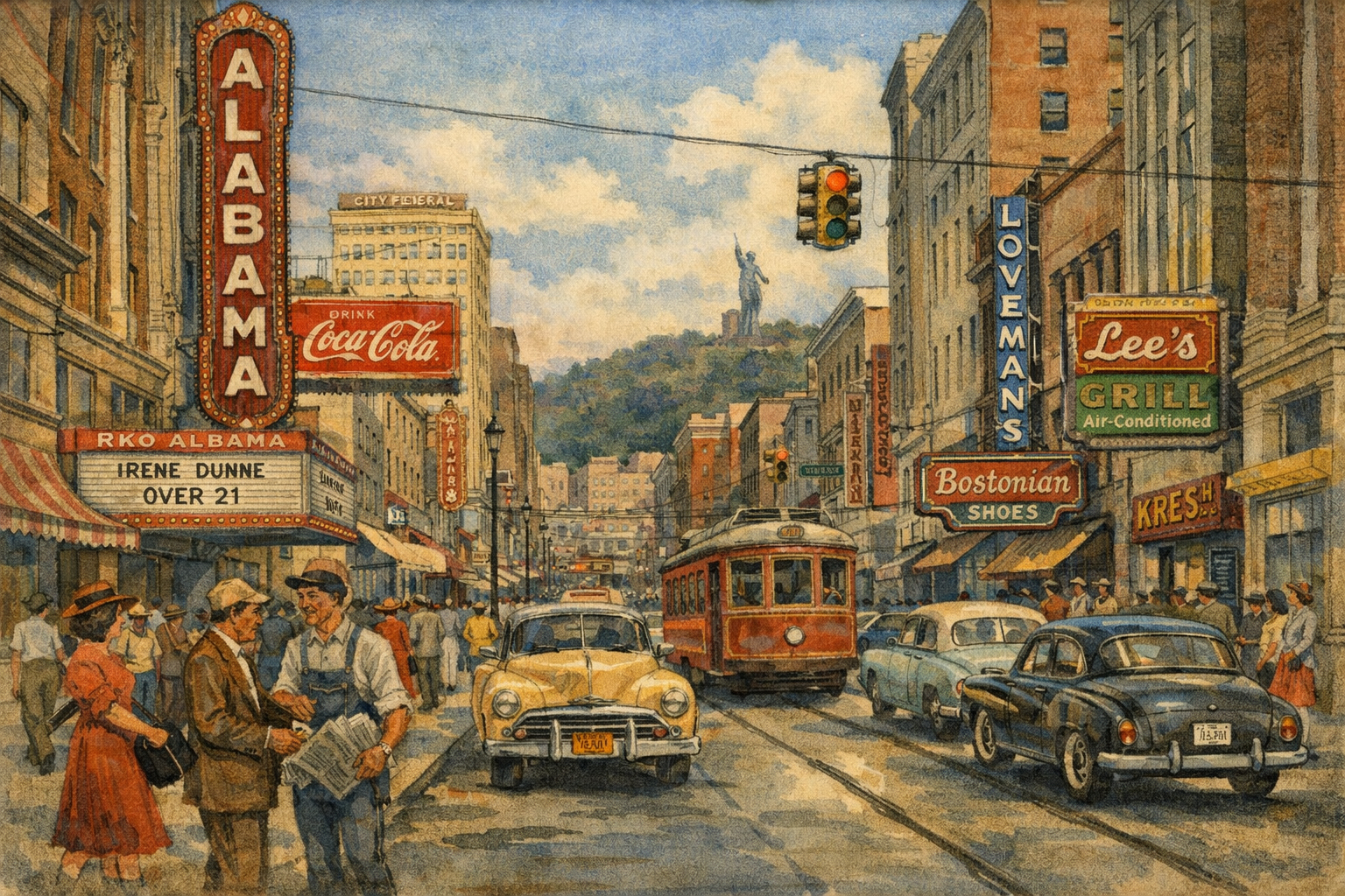 downtown Birmingham の街の空気