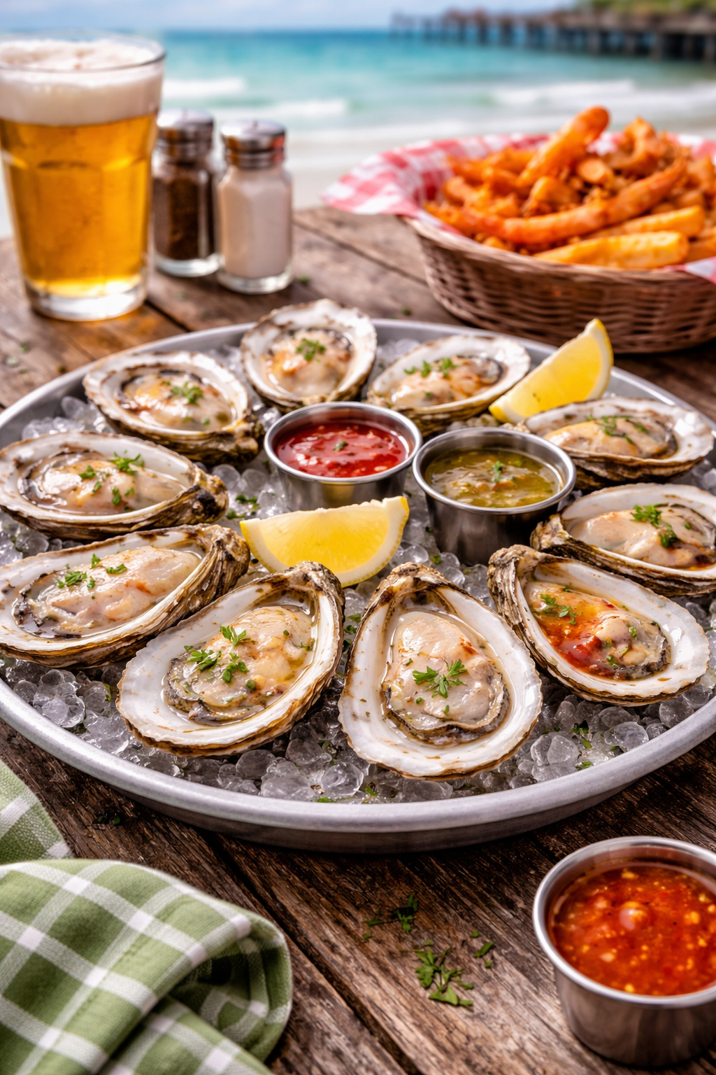 半殻のオイスター